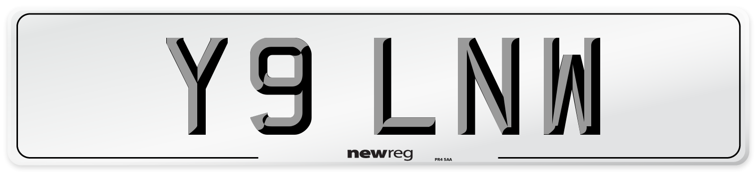 Y9 LNW Number Plate from New Reg
